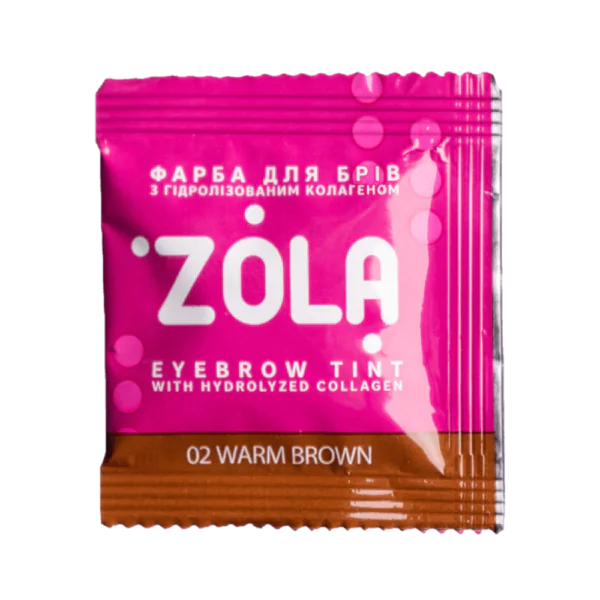 ZOLA Farba do Brwi z Kolagenem 02 Ciepły Brąz 5ml.