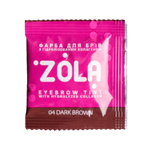 ZOLA Farba do Brwi z Kolagenem 04 Ciemnobrązowa 5ml.