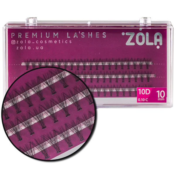 ZOLA Kępki rzęs 10D 10 mm