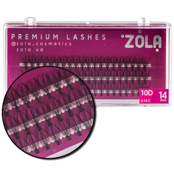 ZOLA Kępki rzęs 10D 14 mm