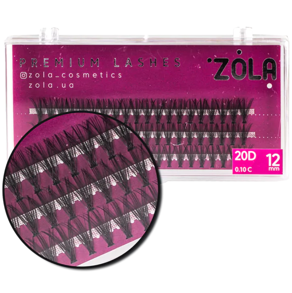 ZOLA Kępki rzęs 20D 12 mm