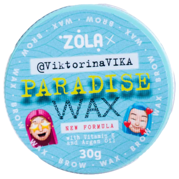 ZOLA Viktorina Vika Wosk do Brwi 30 gr Paradise Wax z Witaminą E i Olejem Arganowym