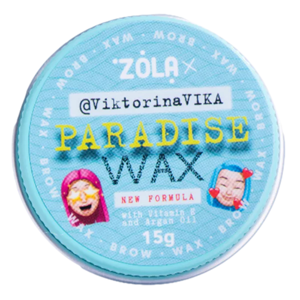 ZOLA Viktorina Vika Wosk do Brwi 15 gr Paradise Wax z Witaminą E i Olejem Arganowym