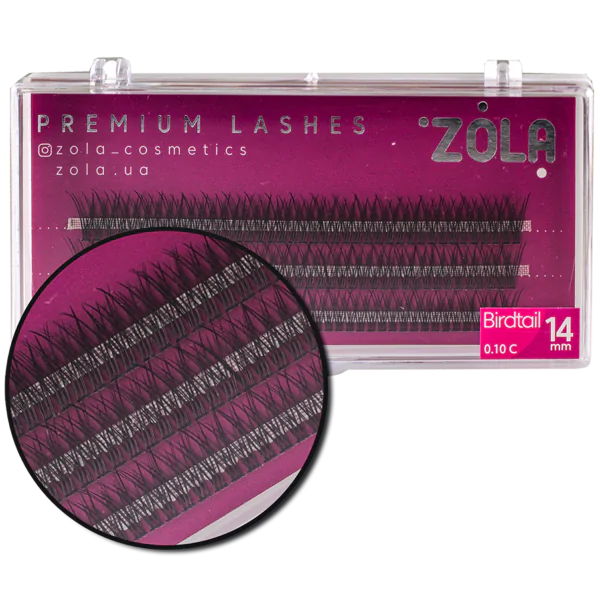 ZOLA Kępki rzęs Birdtail 14 mm