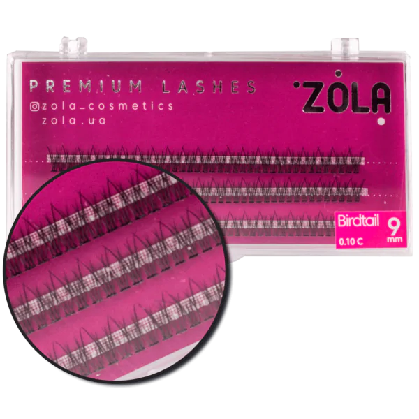 ZOLA Kępki rzęs Birdtail 9 mm