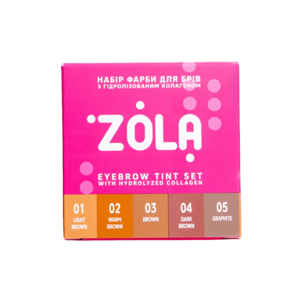 ZOLA Set of Eyebrow Tint With Collagen Sachet 5x5ml (5 colors)