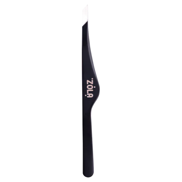 ZOLA Professional beveled tweezers for eyebrows BLACK