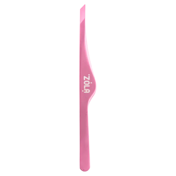 ZOLA Profesjonalna pęseta skośna do brwi LIGHT PINK