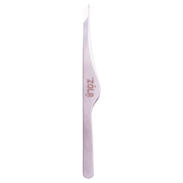 ZOLA Professional beveled tweezers for eyebrows SILVER